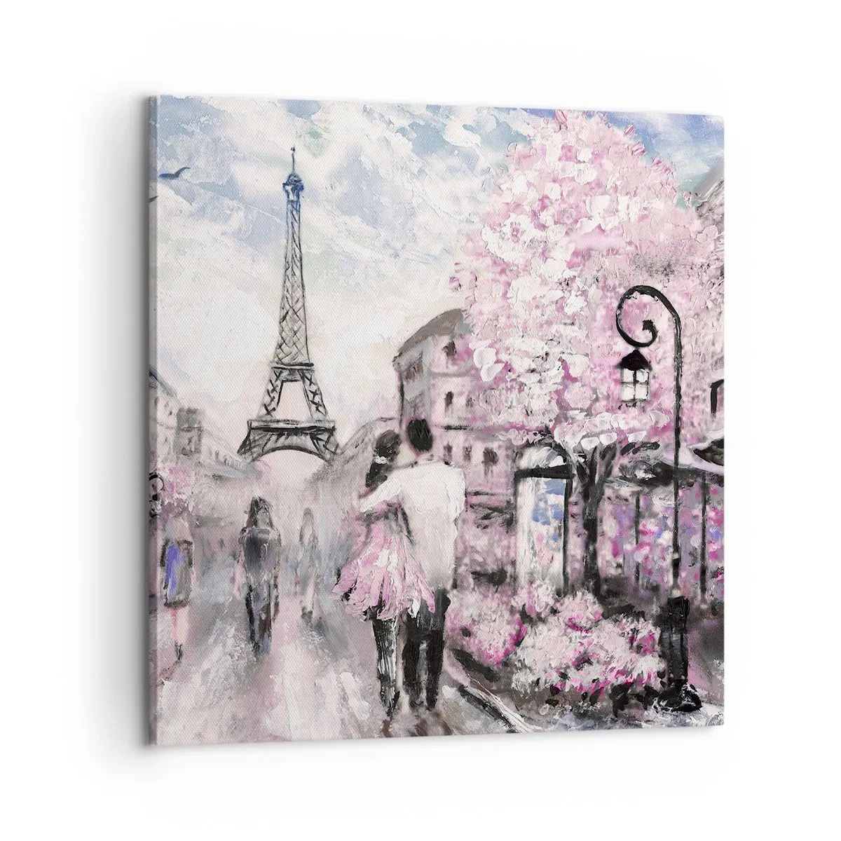 Impression sur toile - Image sur toile - Comment tomber amoureu, il faut juste... - 60x60 cm