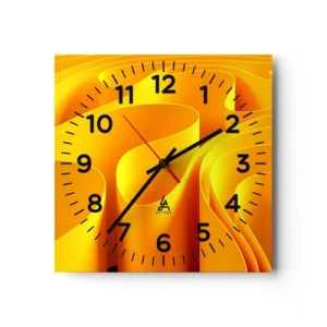 Horloge murale - Pendule murale - Comme les vagues du soleil - 40x40 cm