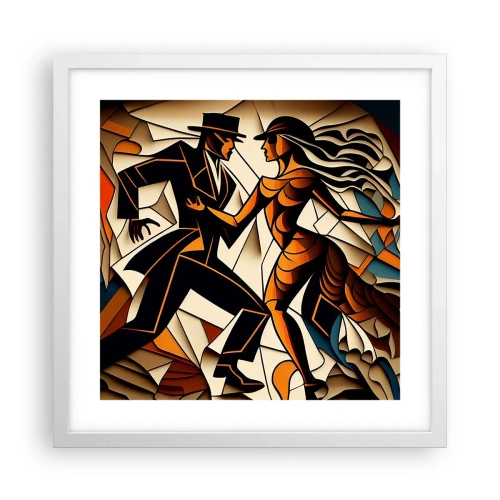 Affiche dans un cadre blanc - Poster - Danse de passion et de volupté - 40x40 cm