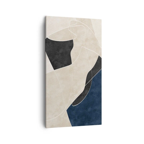 Impression sur toile - Image sur toile - Composition abstraite - contraste de couleurs - 45x80 cm