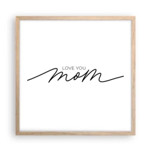 Affiche dans un chêne clair - Poster - Grand chamboulement - 50x50 cm