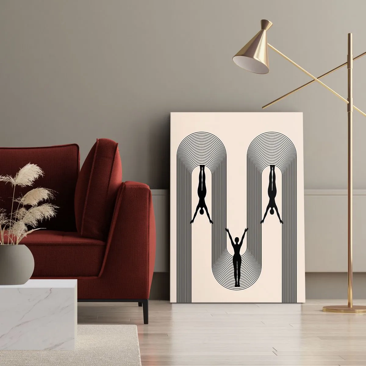 Impression sur toile - Image sur toile - Les jambes en l’air - 65x120 cm