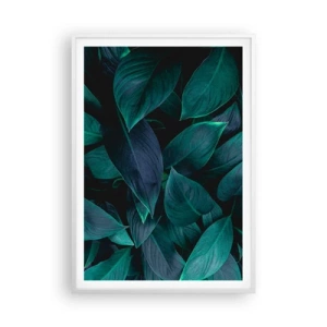 Affiche dans un cadre blanc - Poster - le vert lui-même - 70x100 cm