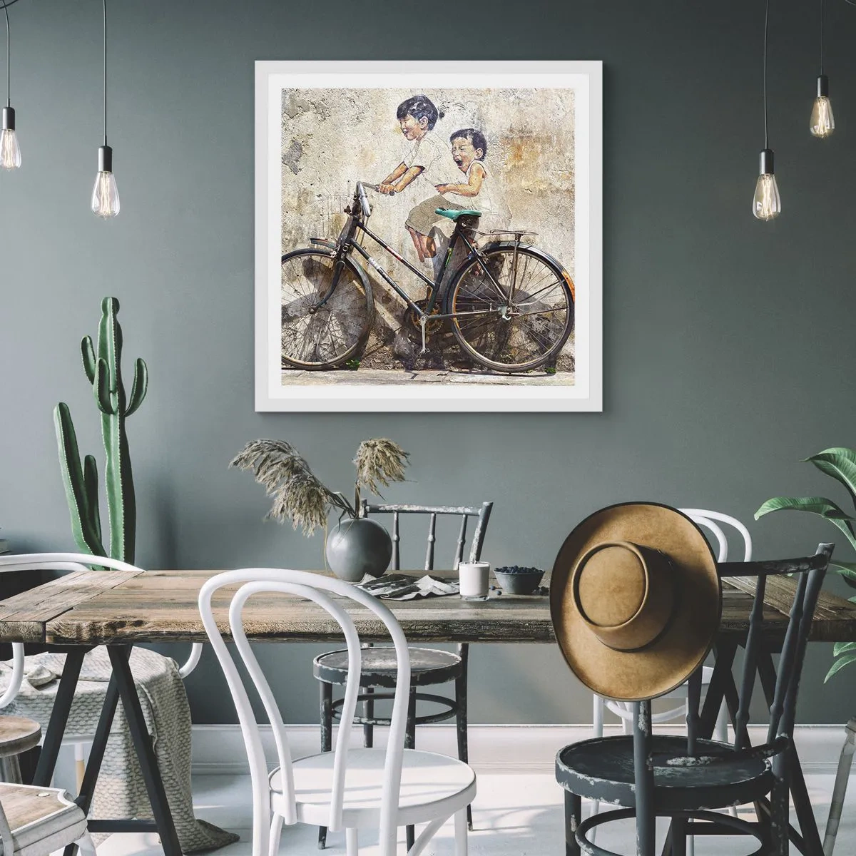 Affiche dans un cadre blanc - Poster - Vrai ou faux? - 40x40 cm