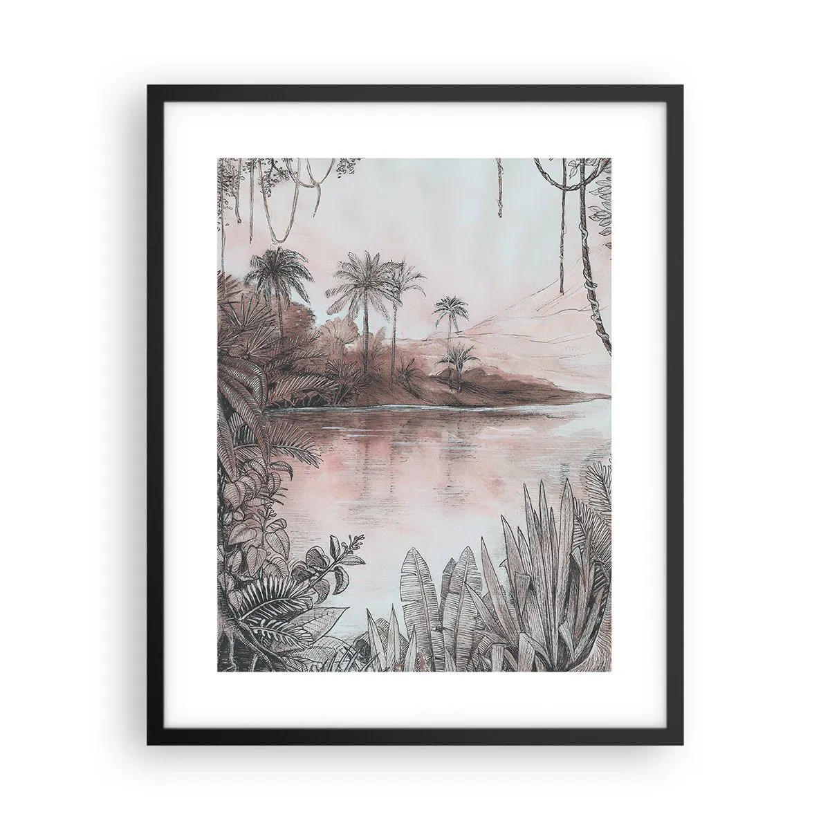 Affiche dans un cadre noir - Poster - Journal d'un explorateur du XIXe siècle - 40x50 cm