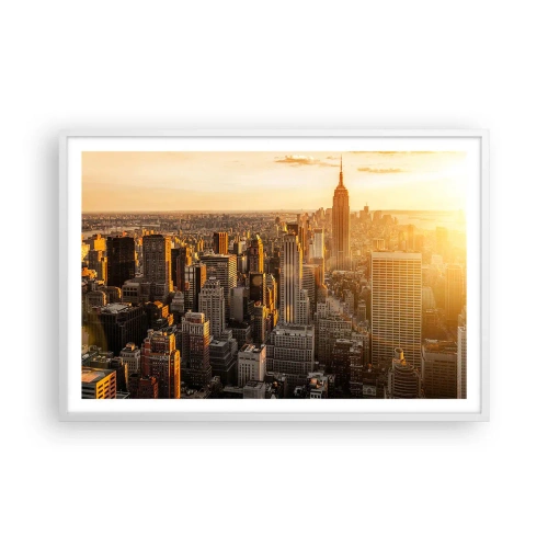 Affiche dans un cadre blanc - Poster - Grandir au soleil - 91x61 cm