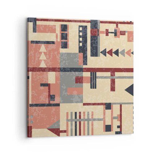 Impression sur toile - Image sur toile - Une combinaison de verticaux et d'horizontaux - 60x60 cm