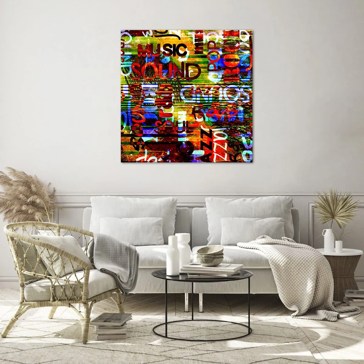 Impression sur verre - Image sur verre - Toutes les nuances du son - 40x40 cm