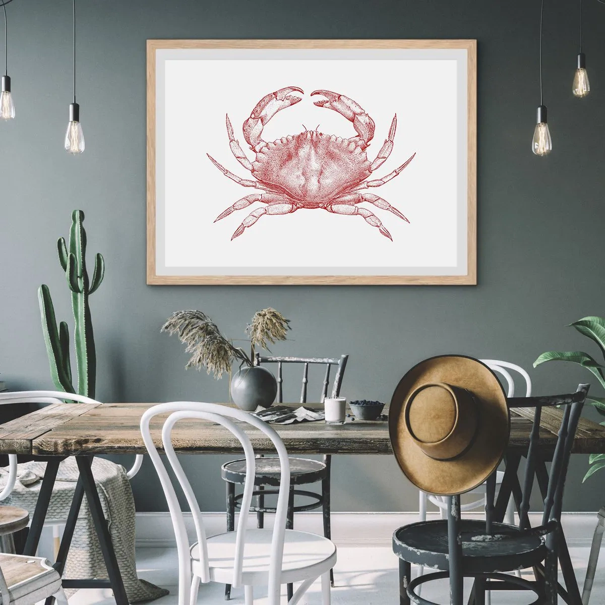 Affiche dans un chêne clair - Poster - Le crabe des crabes - 70x50 cm