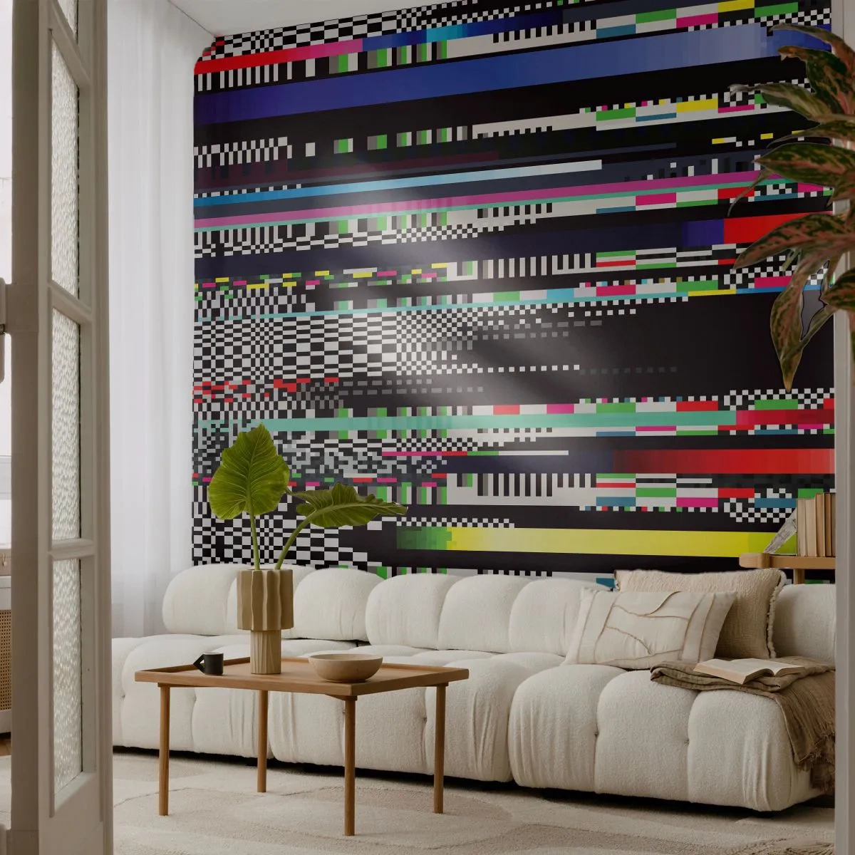 Papier Peint Autocollant Deluxe Sticker - L'image de contrôle de la réalité - Abstraction, Morceau, Bruit numérique - 350x256 cm