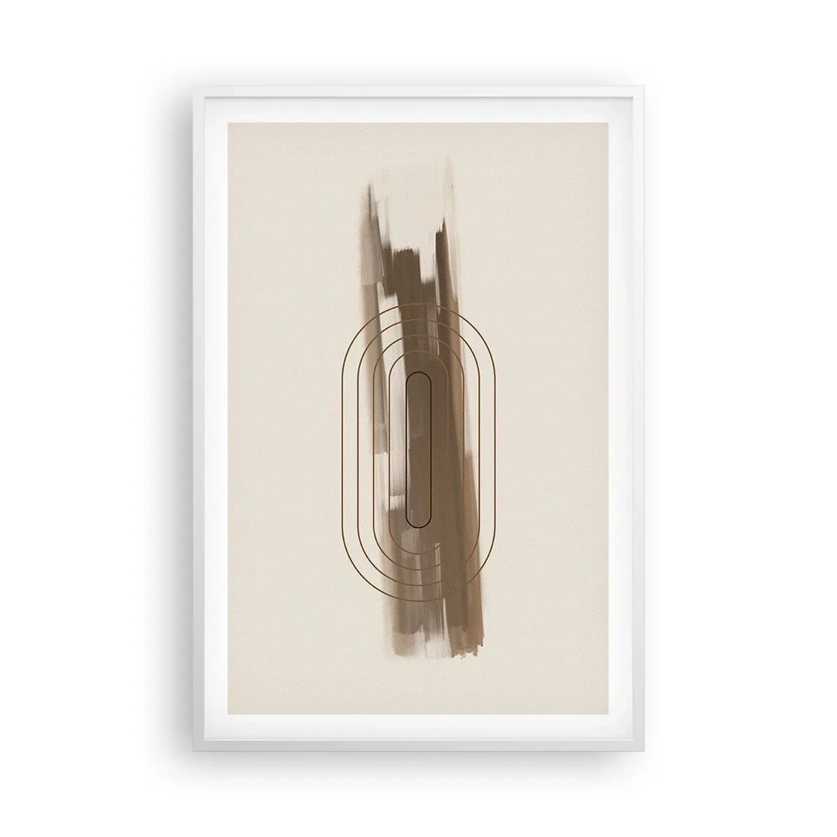 Affiche dans un cadre blanc - Poster - Parfum de gris - 61x91 cm