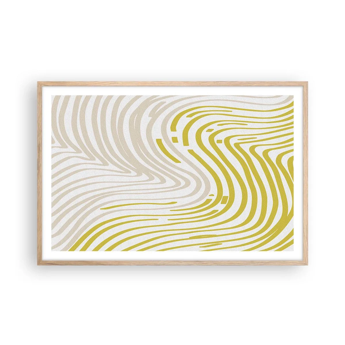 Affiche dans un chêne clair - Poster - Une composition au léger virage - 91x61 cm