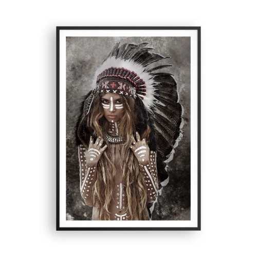 Affiche dans un cadre noir - Poster - Secret de la force de la tribu - 70x100 cm