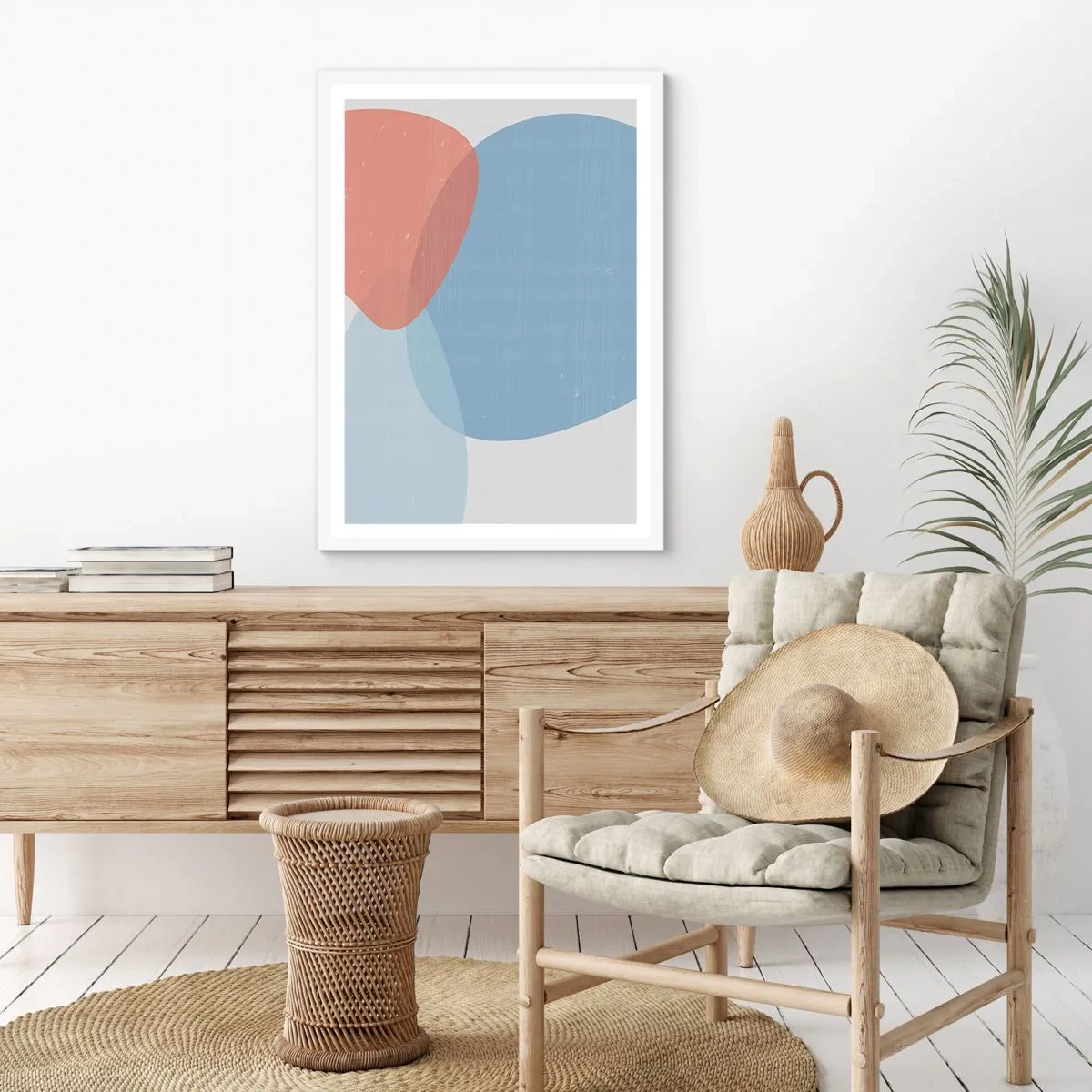 Affiche dans un cadre blanc - Poster - Relations pastel - 50x70 cm