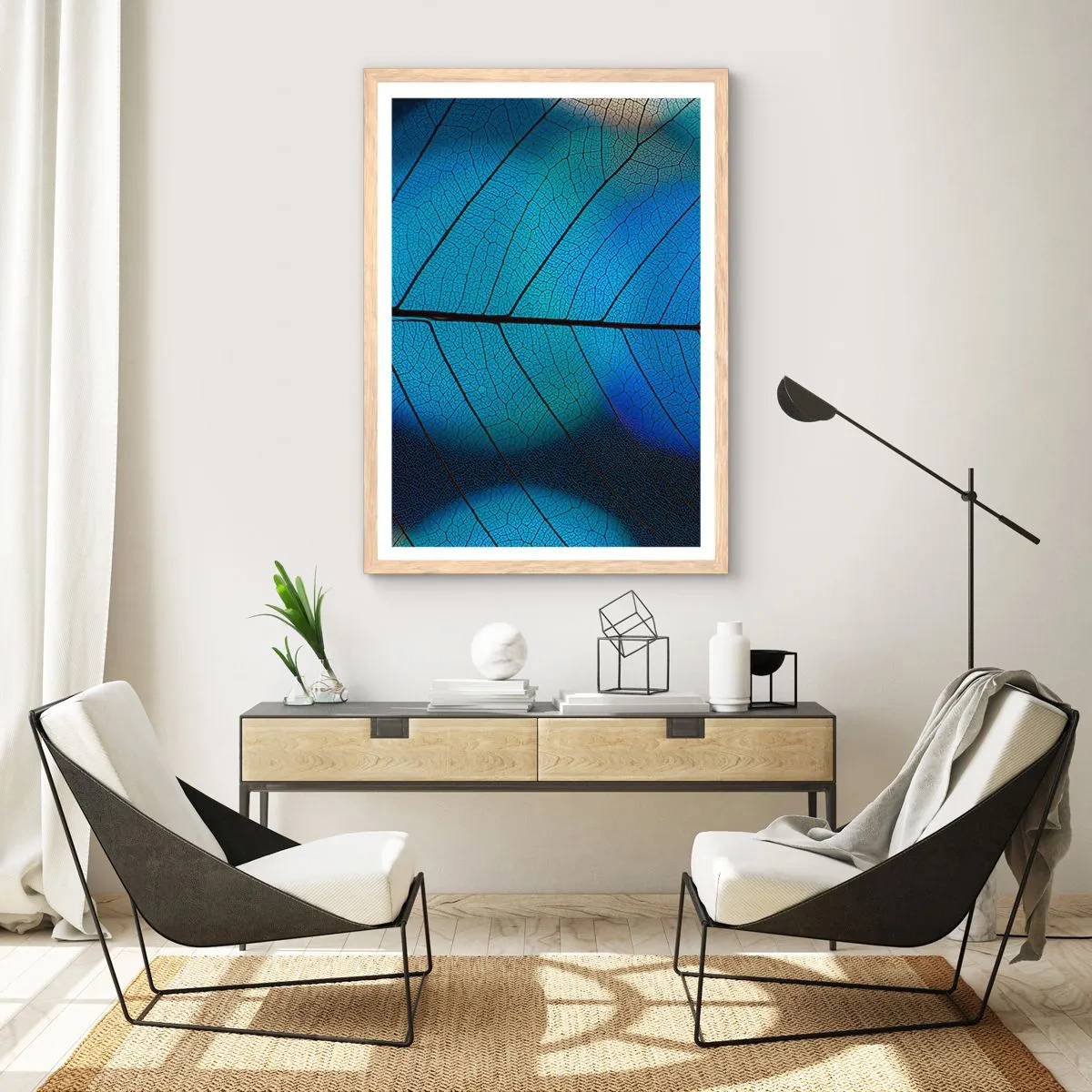 Affiche dans un chêne clair - Poster - Construction complexe - 30x40 cm