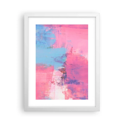 Affiche dans un cadre blanc - Poster - Du rose, du bleu et une pincée de lumière - 30x40 cm