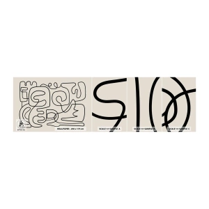 Échantillon De Papier Peint Standard Eco - Suivez les indices - Abstraction, Morceau, Linéaire - 100x30 cm