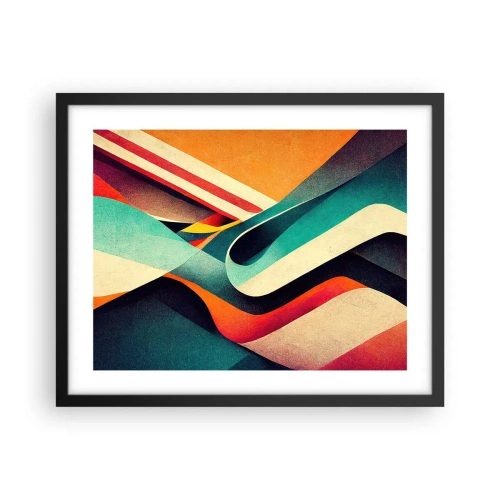 Affiche dans un cadre noir - Poster - Composition intense - 50x40 cm