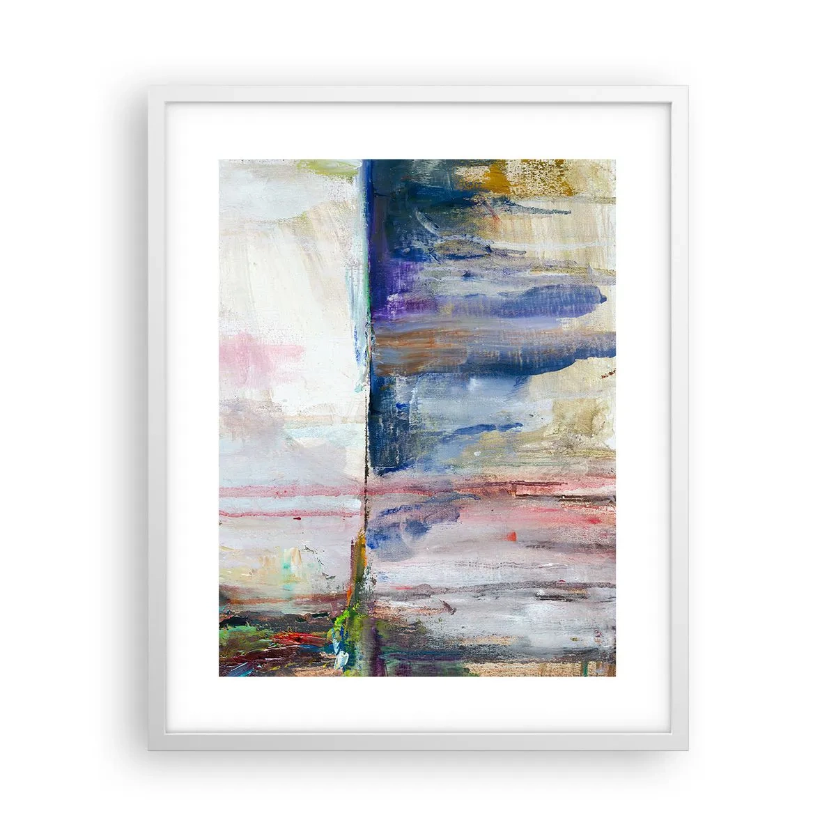 Affiche dans un cadre blanc - Poster - Impressions et associations colorées - 40x50 cm