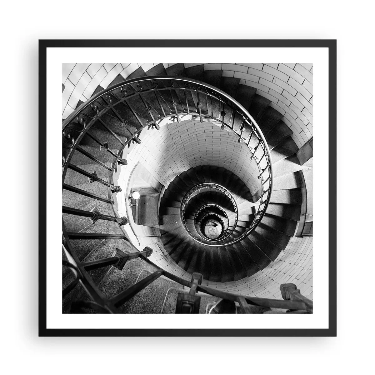 Affiche dans un cadre noir - Poster - De plus en plus haut - 60x60 cm