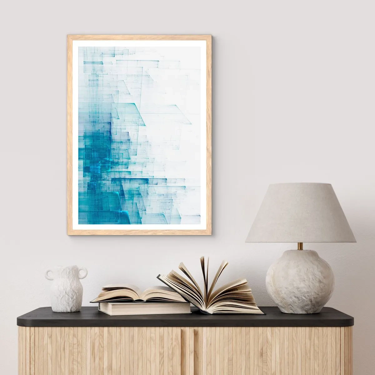 Affiche dans un chêne clair - Poster - Comment l’espace s’est formé - 30x40 cm
