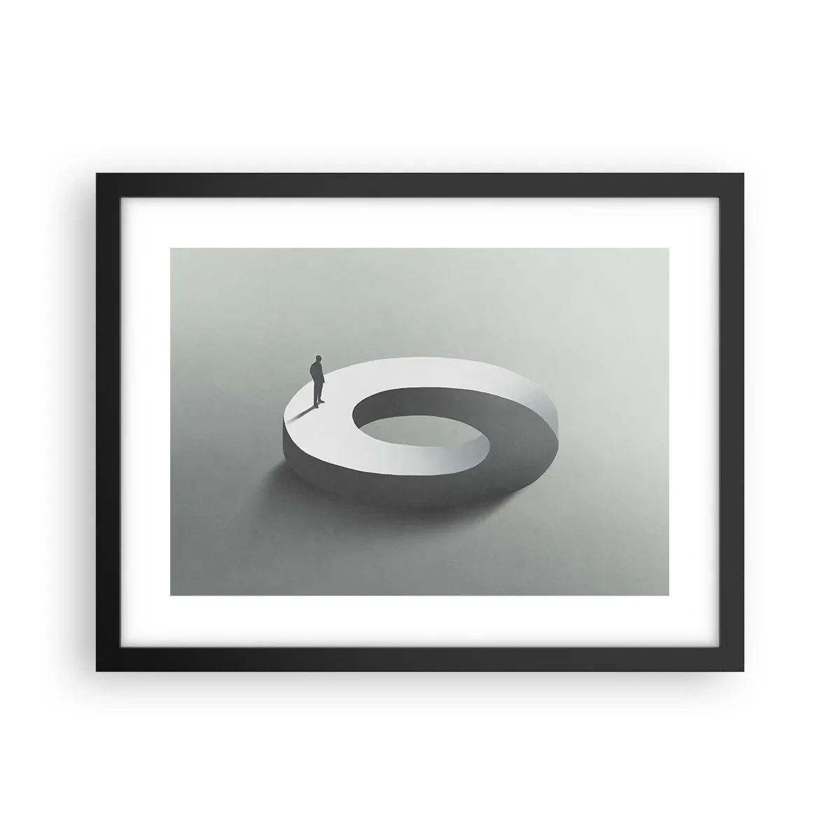 Affiche dans un cadre noir - Poster - Et sois intelligent ici - 40x30 cm