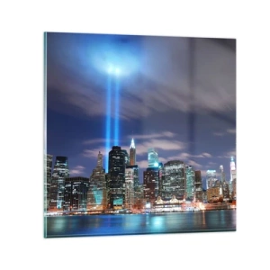 Impression sur verre - Image sur verre - Atteindre le ciel avec la lumière - 40x40 cm