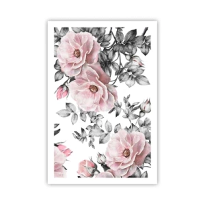 Affiche - Poster - Se perdre dans les fleurs des roses - 61x91 cm