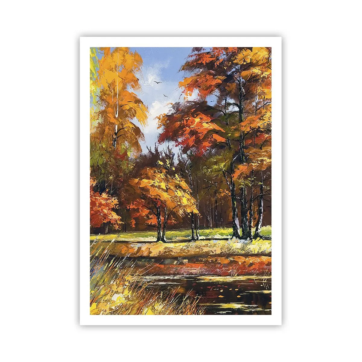 Affiche - Poster - Paysage en or et bronze - 70x100 cm