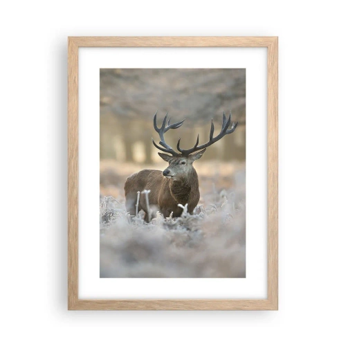 Affiche dans un chêne clair - Poster - Une matinée animée - 30x40 cm