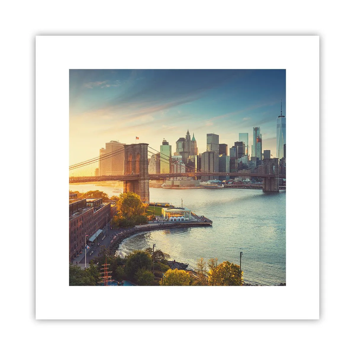 Affiche - Poster - L'aube de la grande ville - 30x30 cm