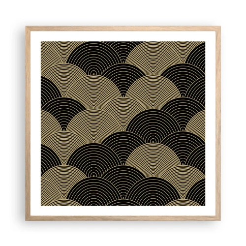 Affiche dans un chêne clair - Poster - Unité dans la multiplicité - 60x60 cm