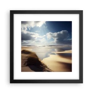 Affiche dans un cadre noir - Poster - Plage, plage sauvage - 30x30 cm