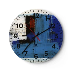 Horloge murale - Pendule murale - Secret de bleu - 30x30 cm