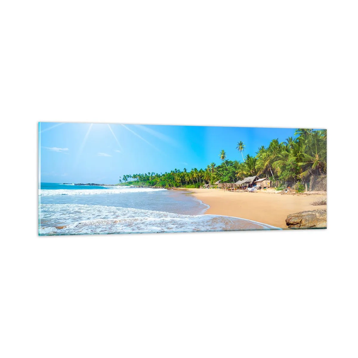 Impression sur verre - Image sur verre - Un endroit exotique pour vous - 90x30 cm