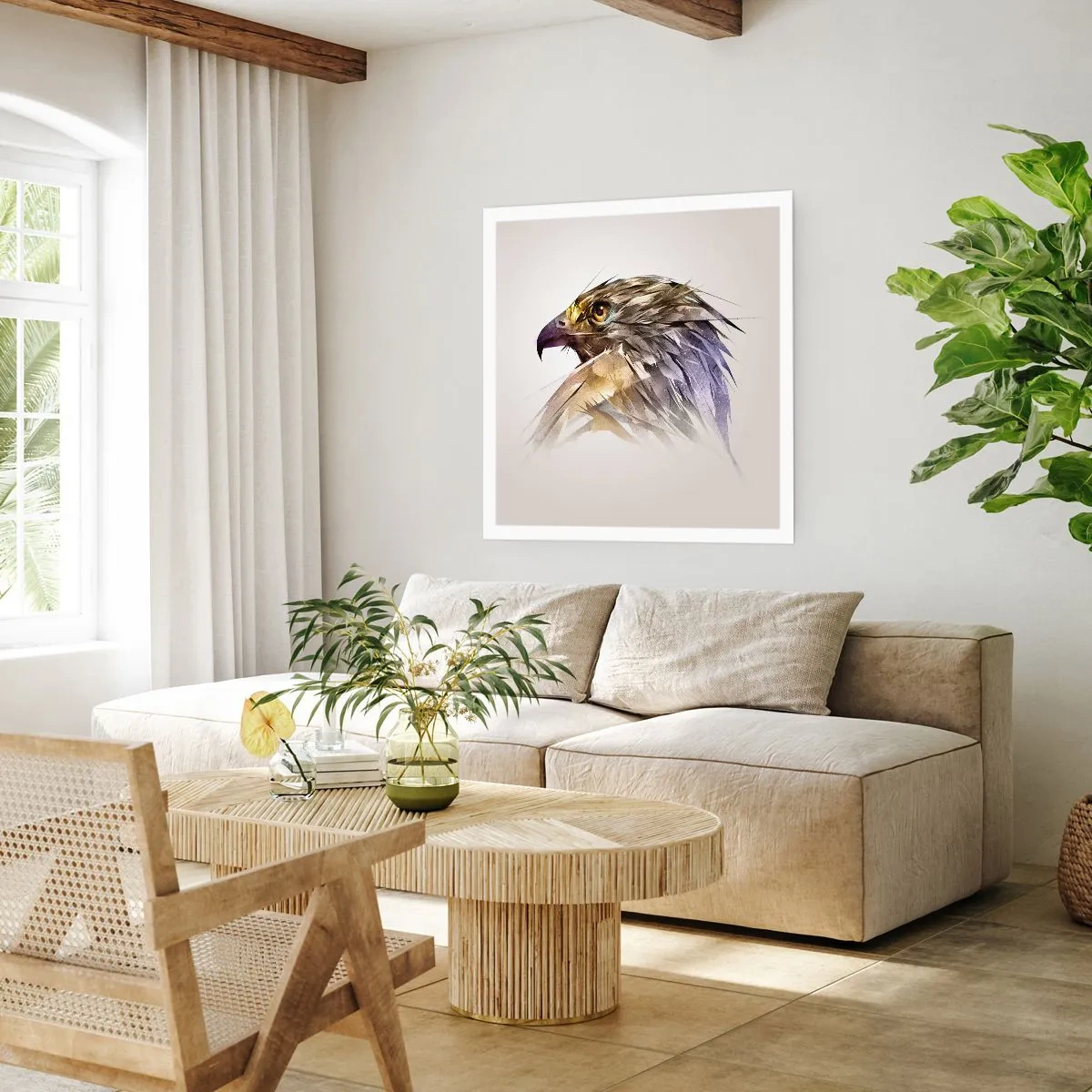 Affiche - Poster - Portrait d'un guerrier - 60x60 cm