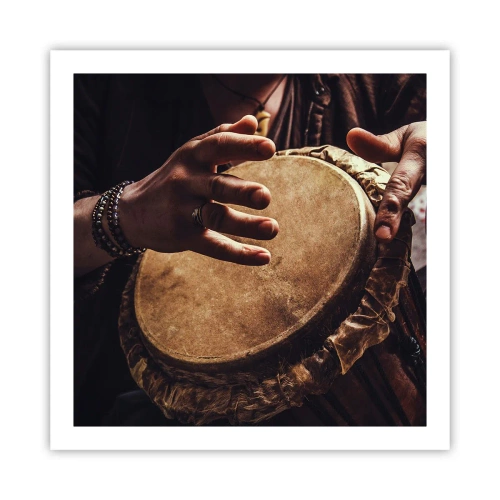 Affiche - Poster - Au rythme du coeur - 60x60 cm