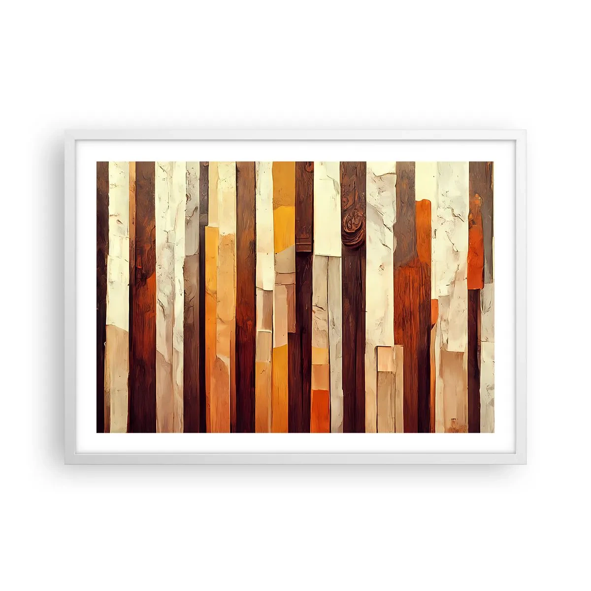 Affiche dans un cadre blanc - Poster - Hymne des arbres forestiers - 70x50 cm