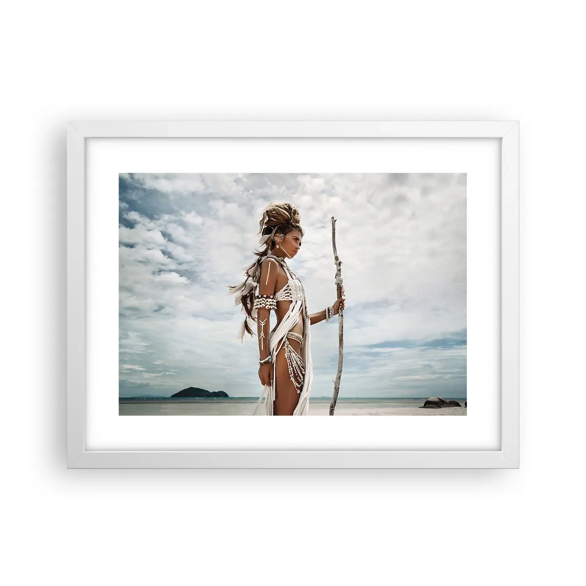 Affiche dans un cadre blanc - Poster - Reine des tropiques - 40x30 cm