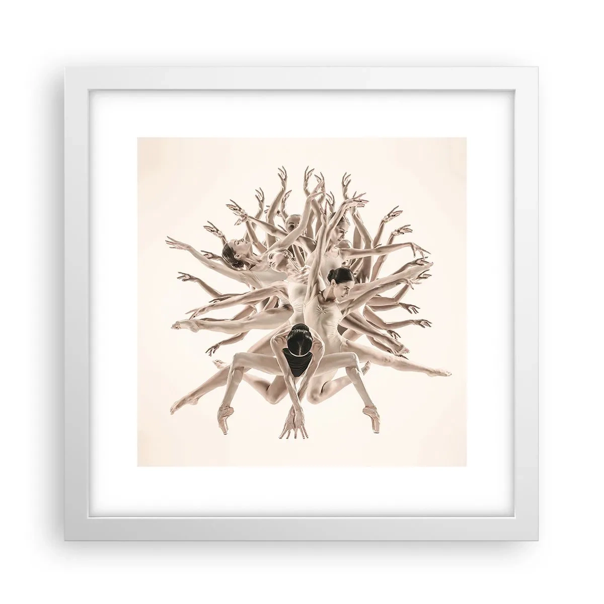 Affiche dans un cadre blanc - Poster - S'épanouir en danse - 30x30 cm