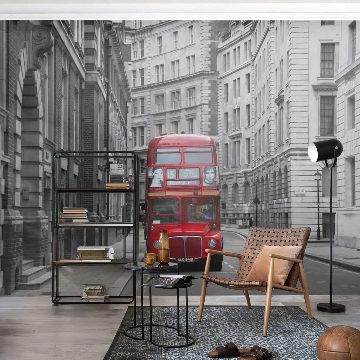 Papier Peint Photo Premium Sand - La vie de tous les jours ne doit pas être grise - Ville, Londres, Architecture - 250x175 cm