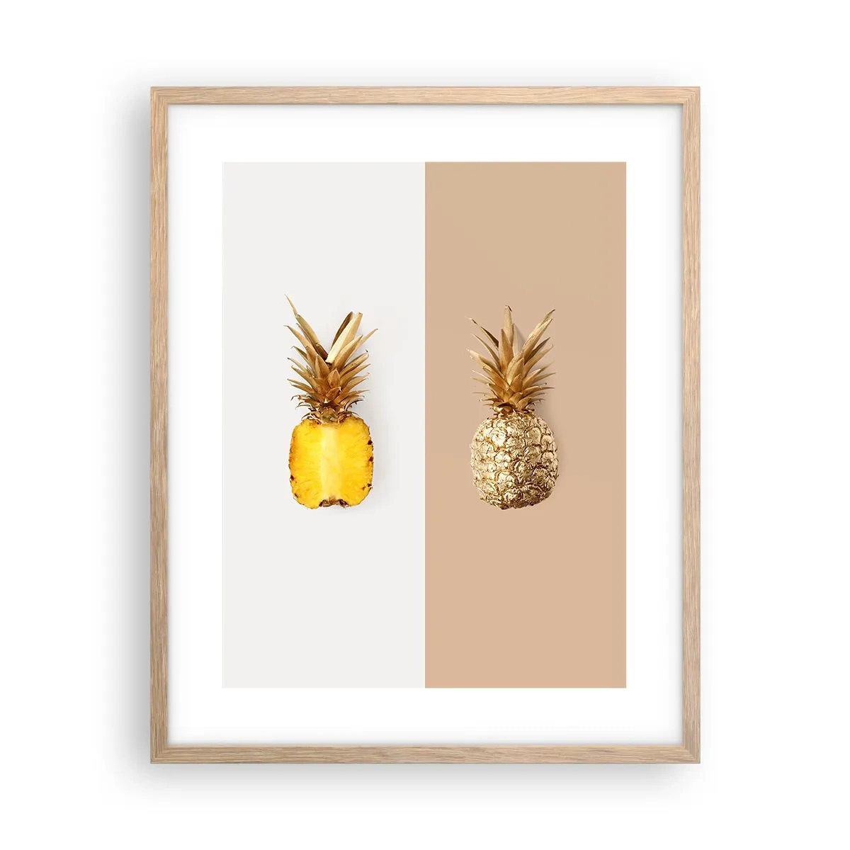 Affiche dans un chêne clair - Poster - Ananas pour nous - 40x50 cm