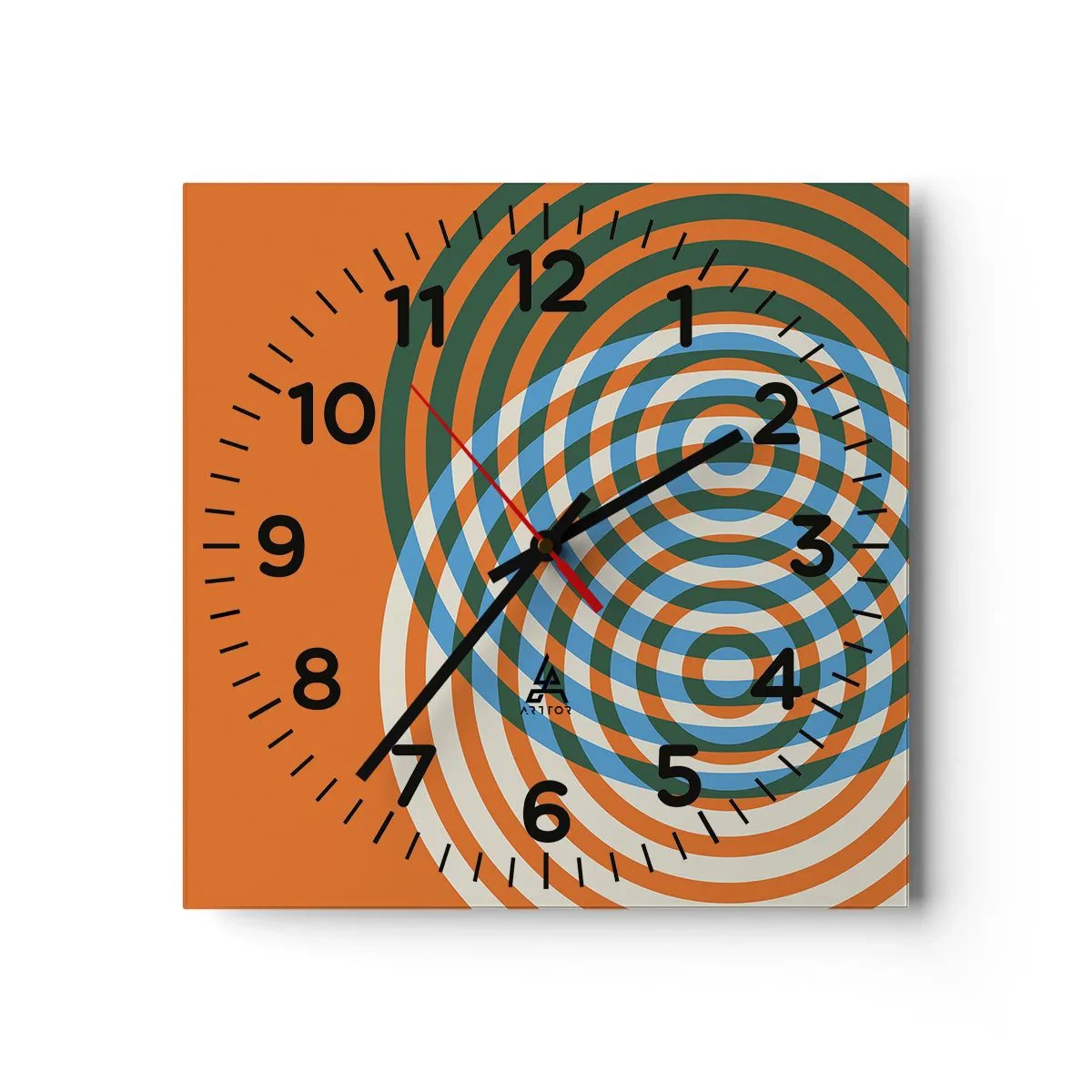 Horloge murale - Pendule murale - Variation circulaire abstraite - 40x40 cm