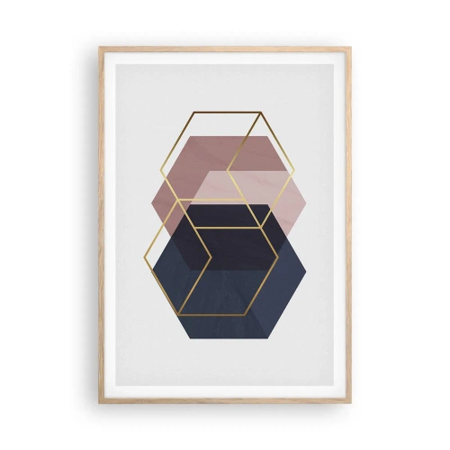 Affiche dans un chêne clair - Poster - Le pouvoir de la simplicité - 70x100 cm