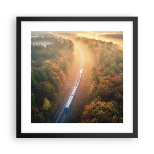 Affiche dans un cadre noir - Poster - Voyage printannier - 40x40 cm