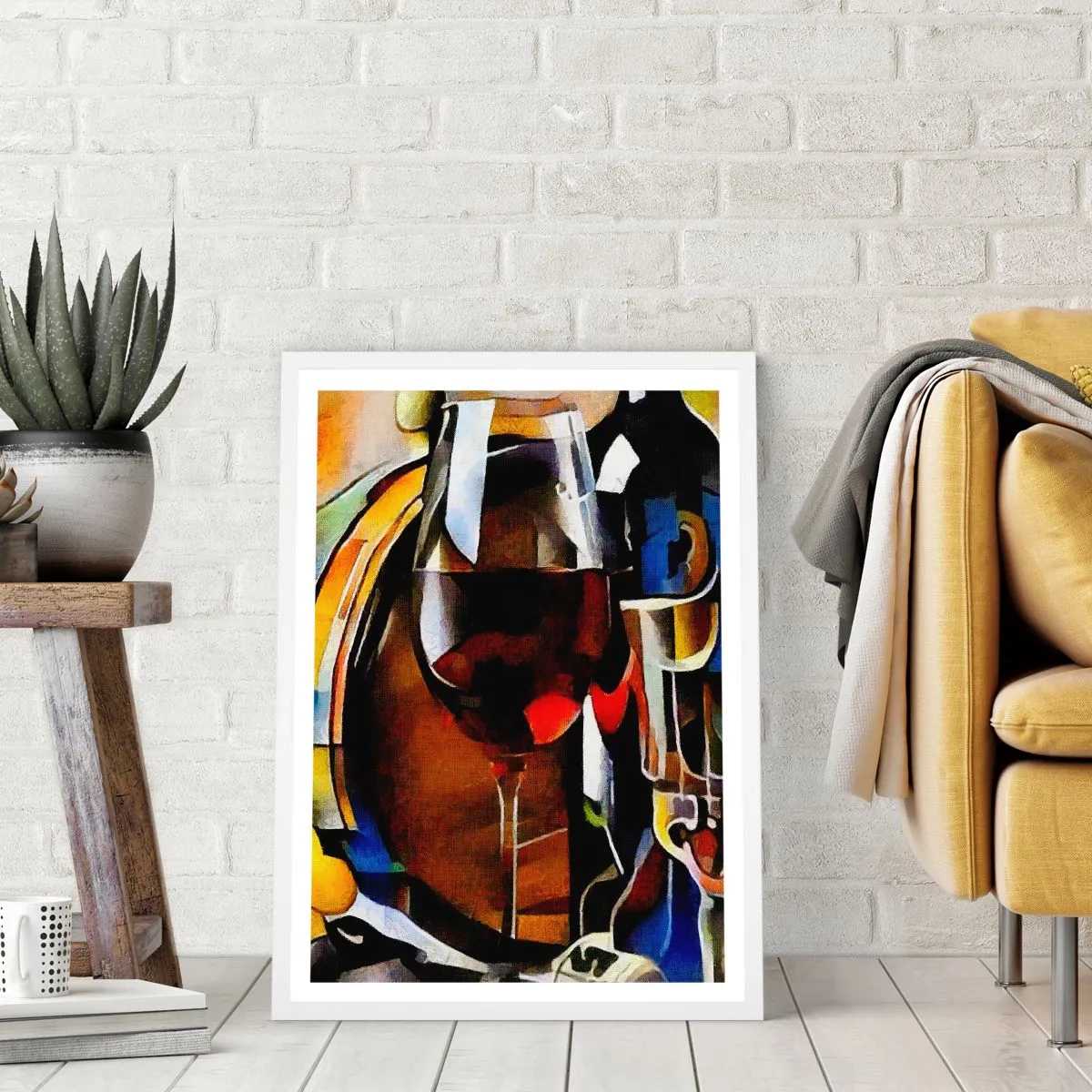 Affiche dans un cadre blanc - Poster - Et le monde prend des couleurs - 40x50 cm