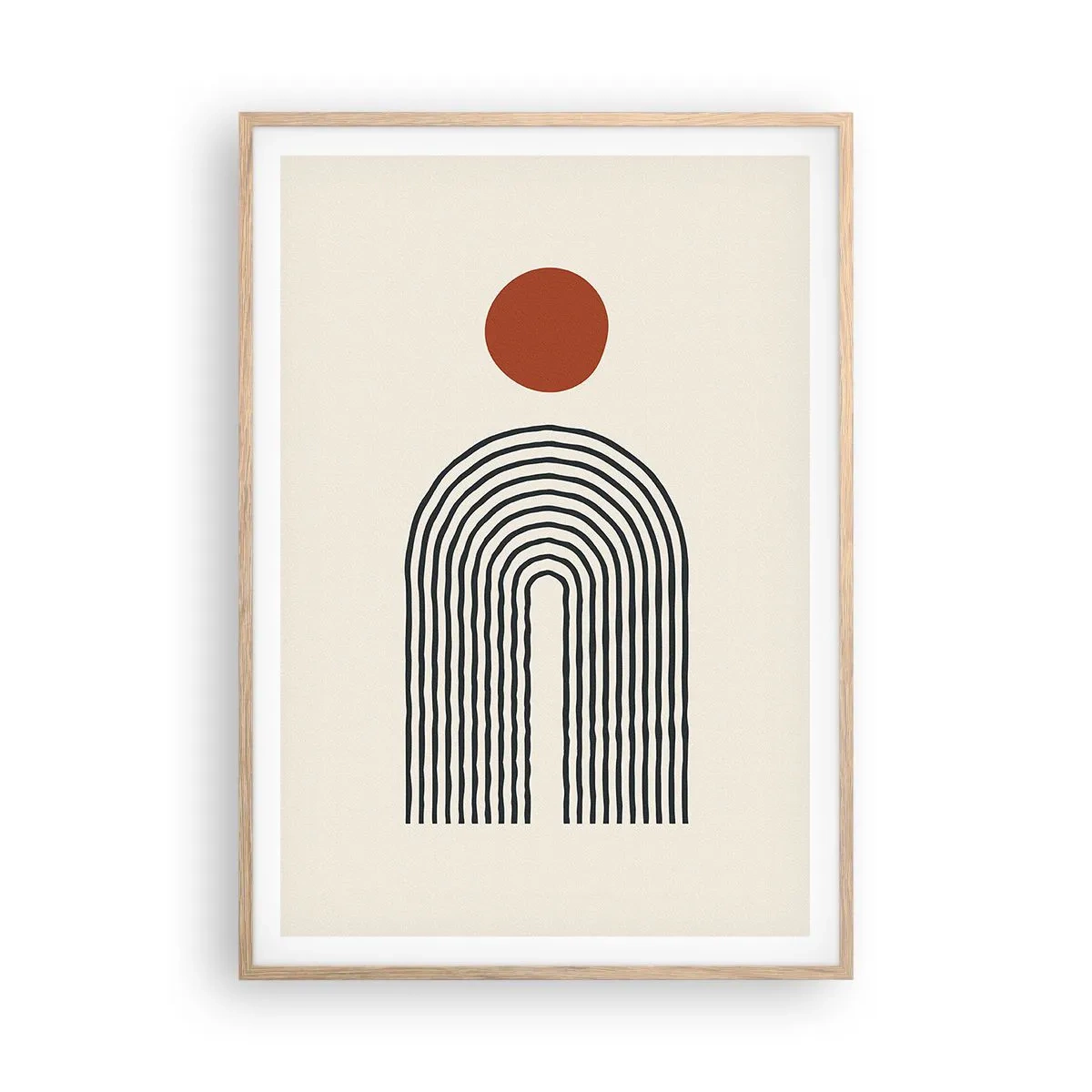 Affiche dans un chêne clair - Poster - Le magnétisme des formes et des couleurs - 70x100 cm