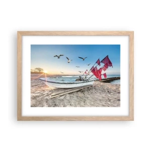 Affiche dans un chêne clair - Poster - Repos mérité - 40x30 cm