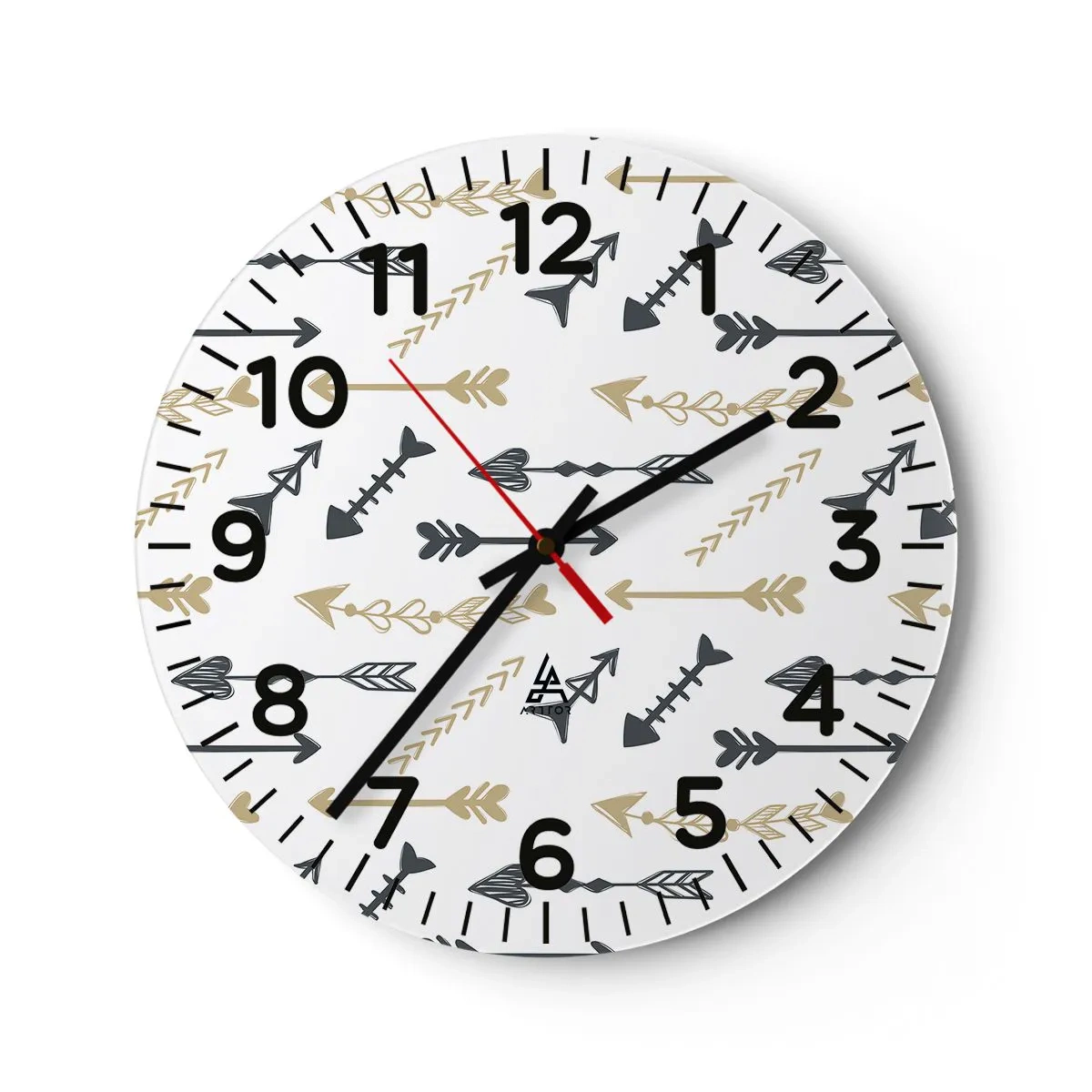 Horloge murale - Pendule murale - Le rêve de l'archer - 40x40 cm