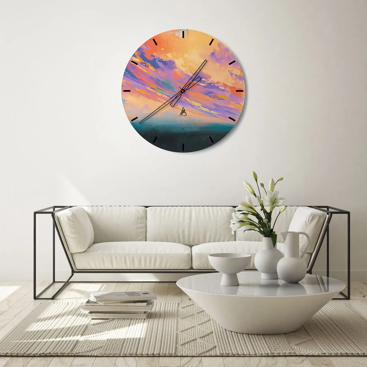 Horloge murale - Pendule murale - La force d'attraction - 30x30 cm